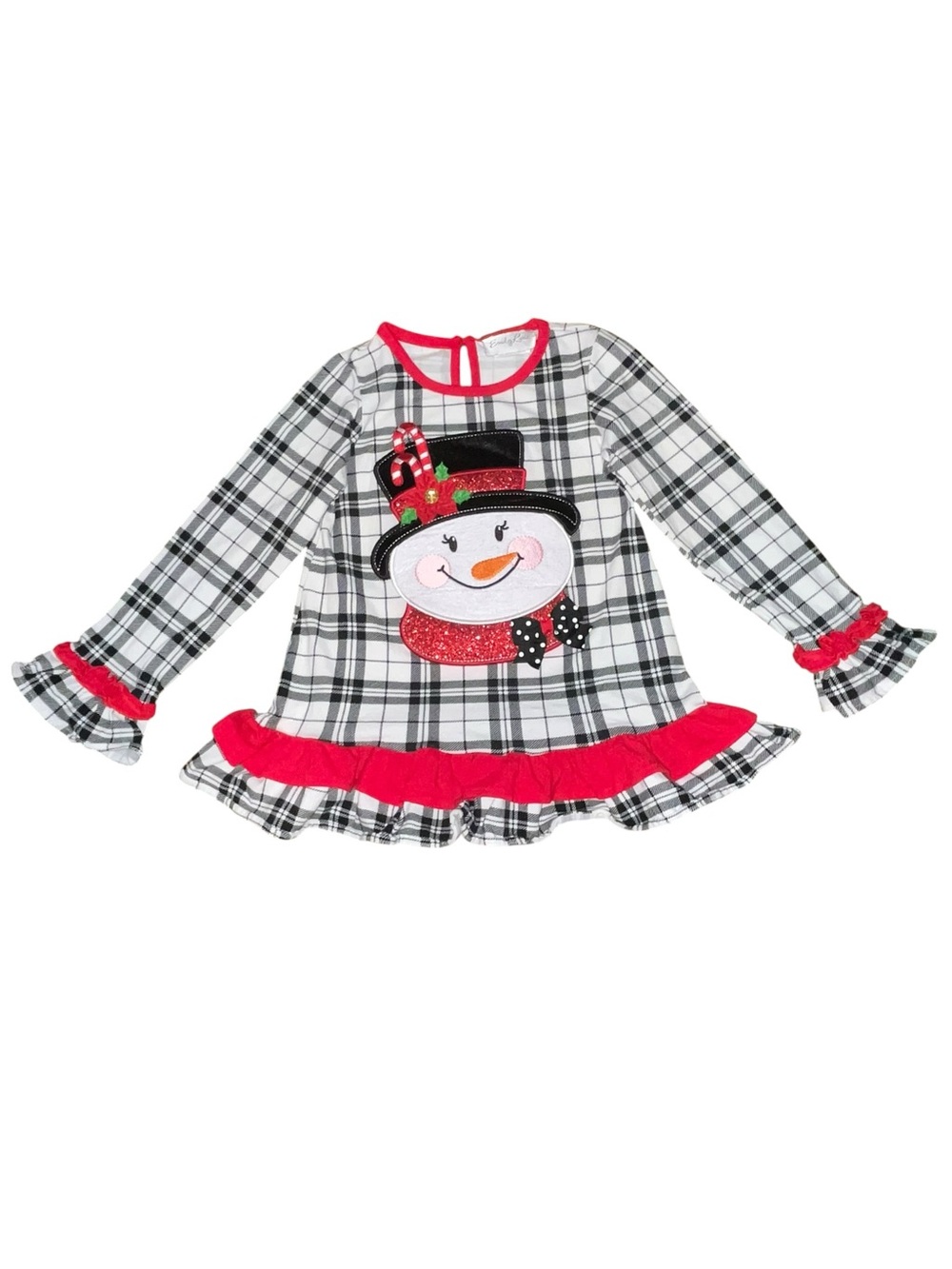 Emily Rose Girls Snowman Tunic Top - Size 5 💜